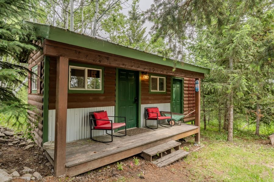 Private bunkhouse exterior at Lazy Moose Lodge