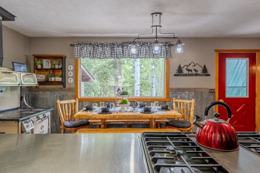 Kitchen — gas cooktop island